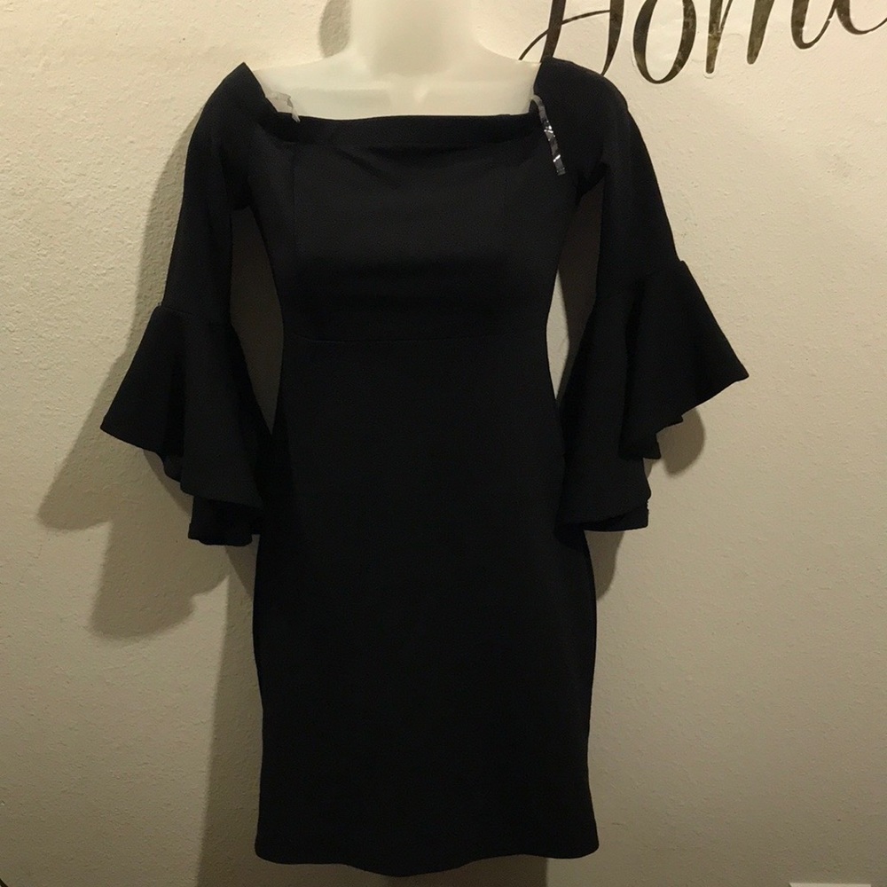 Teeze Me Off the Shoulders Black Dress